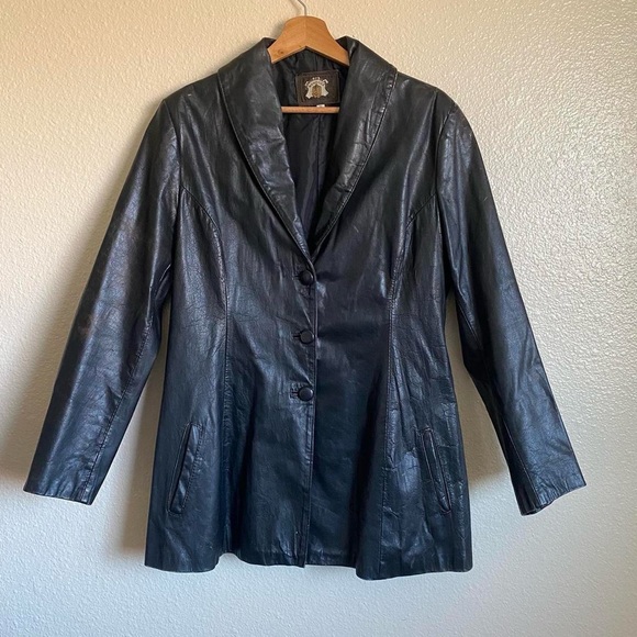 Vintage Mexican LeatherJacket Genuine Leather Western Rodeo Style Size M